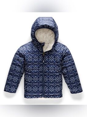 The North Face Kids Navy Blue Dot Puffer Jacket